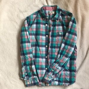 Plaid button down shirt